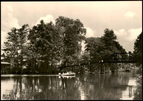 Ansichtskarte Lychen Stadtsee mit Holzbrücke 1971