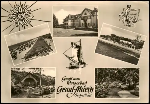 Ansichtskarte Graal-Müritz Mehrbildkarte Ostseebad Graal-Müritz 1964
