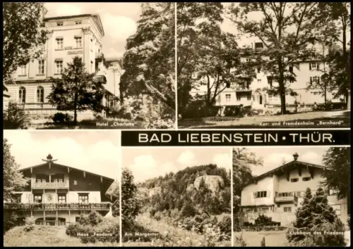 Bad Liebenstein Mehrbildkarte Hotel Charlotte, Haus Feodora und Kurheimen 1962
