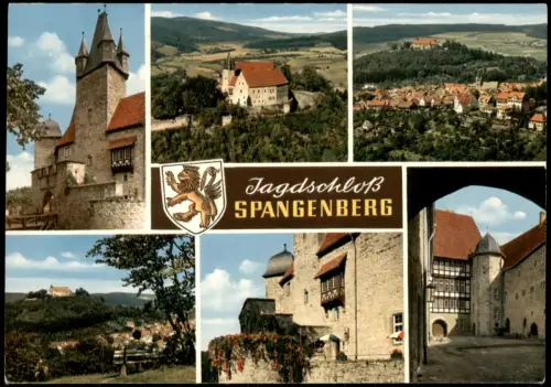 Spangenberg Jagdschloss  Mehrbildansicht mit Innenhof und Panorama 1975
