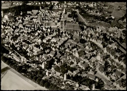 Ansichtskarte Dinkelsbühl Luftbild Gesamtansicht vom Flugzeug aus 1960