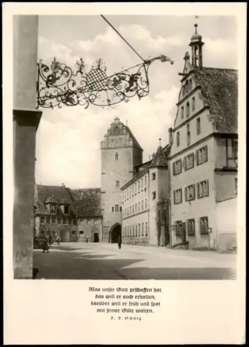 Ansichtskarte Dinkelsbühl Stadtteilansicht Straßen Partie 1961
