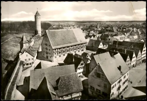 Ansichtskarte Dinkelsbühl Jugendherberge u. Grüner Turm 1960