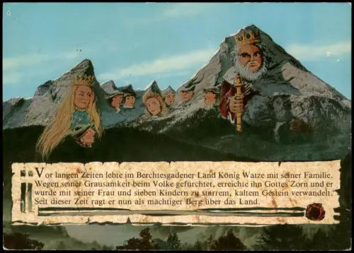 Berchtesgaden König Watze mit seiner Familie (personifizierte Berge) 1986/1970