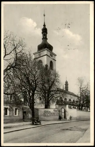 Altbunzlau Brandeis (Elbe) Stará Boleslav  Partie an der Kirche 1933