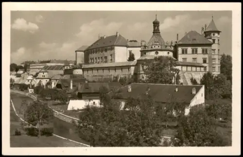 Postcard Neuhaus / Böhmen Jindřichův Hradec Stadtpartie 1961