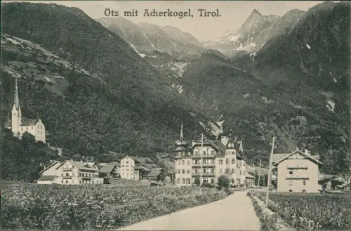 Ansichtskarte Oetz Ötz Tirol Straßenpartie 1912