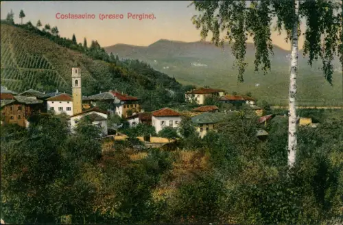 Cartolina Costasavina presso Pergine 1913