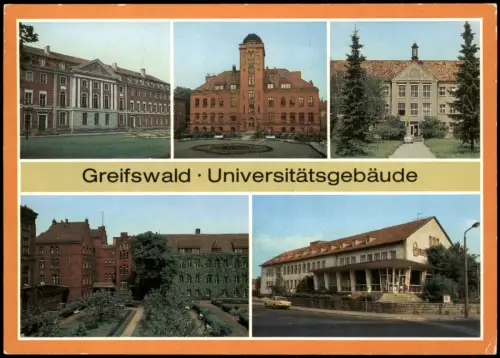 Ansichtskarte Greifswald Ernst-Moritz-Arndt-Universität 1987