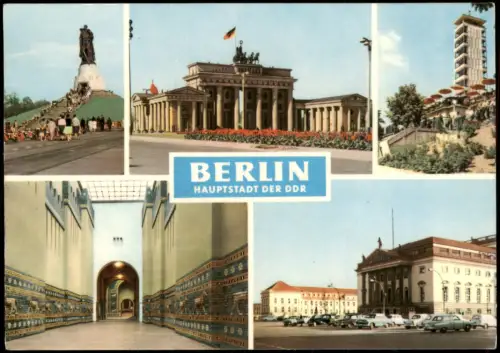 Berlin Sowjetisches Ehrenmal, Brandenburger Tor Müggelturm, Pergamonmuseum 1965