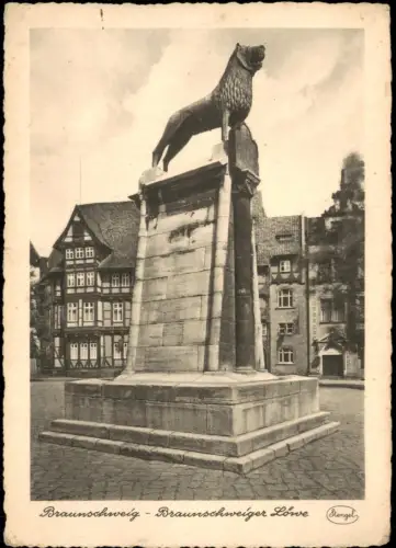 Ansichtskarte Braunschweig Braunschweiger Löwe 1930