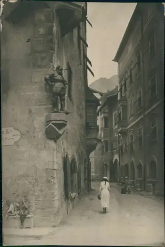 Ansichtskarte Hall in Tirol Solbad Hall Straße mit Speckbacher-Männchen 1909
