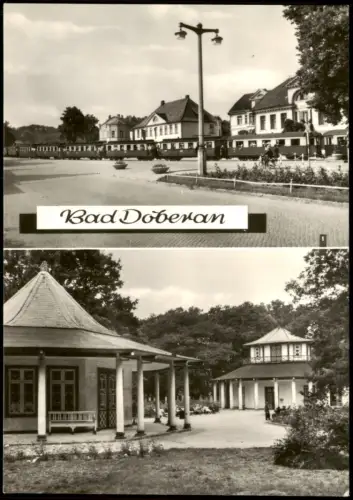 Ansichtskarte Bad Doberan Bäderbahn und Parkanlage Am Kamp 1974