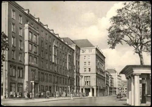 Ansichtskarte Innere Altstadt-Dresden Altmarkt mit Café Prag 1960