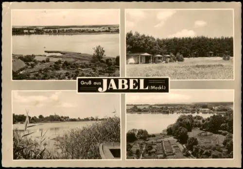 Ansichtskarte Jabel (Mecklenburg) Bungalowsiedlung, See - MB 1965