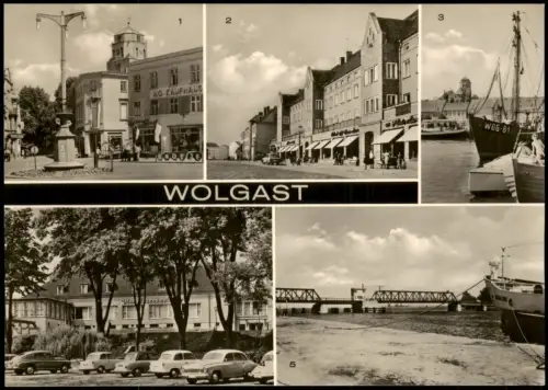 Wolgast Mehrbildansicht   Hafen Gaststätte  Jahreszeiten Stadtansichten 1974