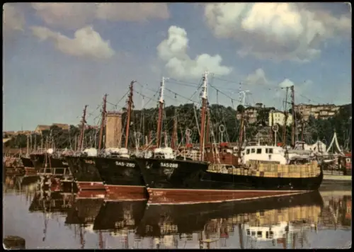 Ansichtskarte Sassnitz Saßnitz Hafen Fischerboote Schiffe 1961