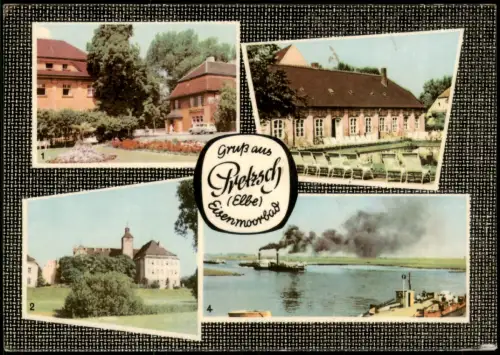 Pretzsch (Elbe)-Bad Schmiedeberg Mehrbildkarte Pretzsch    Elbfähre 1965