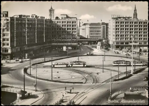 Ansichtskarte Mitte-Berlin Alexanderplatz zur DDR-Zeit 1956
