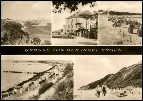 Rügen Mehrbildkarte Insel Kap Arkona, Juliusruh Glowe, Dranske Bakenberg 1970