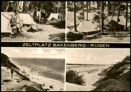 Ansichtskarte Bakenberg Mehrbildkarte Zeltplatz und Strand 1970