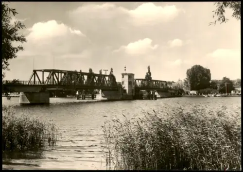 Ansichtskarte Wolgast Peene-Brücke 1974