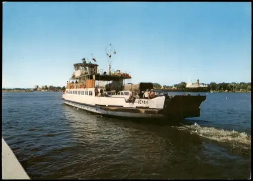 Postcard Swinemünde Świnoujście Fähre Uznam 1972