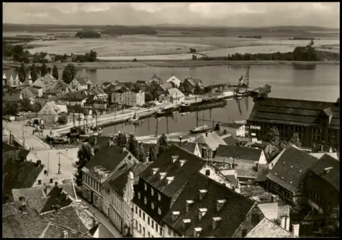 Ansichtskarte Wolgast Blick auf den Hafen 1974