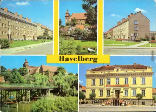 Havelberg Julian-Marchlewski-Straße, Dom, An der Lindenstraße, Blick zum Dom und zur Havelbrücke, Rathaus 1979