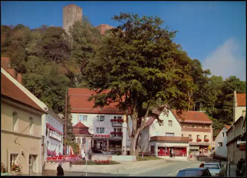 Falkenstein (Bayerischer Wald) Ortsansicht, Elektro-Geschäft Hafner 1980