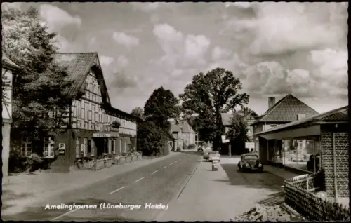 Ansichtskarte Amelinghausen Straßenszene Kiosk VW Käfer 1962