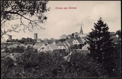 Ansichtskarte Kohren-Sahlis Stadt Straßenblick 1913
