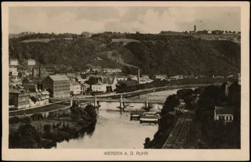 Ansichtskarte Werden (Ruhr)-Essen (Ruhr) Stadt Flußbadeanstalt 1927