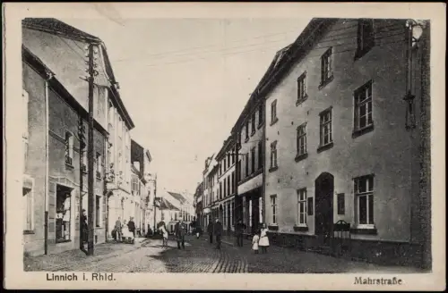Ansichtskarte Linnich Mahrstraße - Kinder 1918