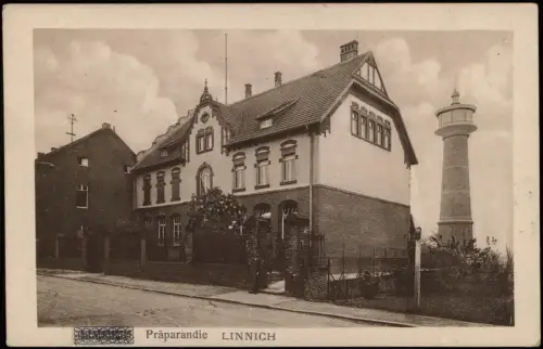Ansichtskarte Linnich Präparandie Wasserturm 1918