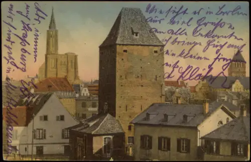 CPA Straßburg Strasbourg Gedeckte Brücken - Ponts Couviers 1914