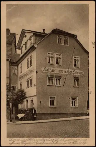 Ansichtskarte Weimar Gasthaus zum weißen Schwan 1923