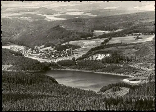 Sosa (Erzgebirge)-Eibenstock Blick vom Auersberg zur Talsperre des Friedens 1965
