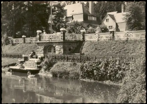 Ansichtskarte Benneckenstein MDI-Erholungsheim mit Schwanenteich 1960