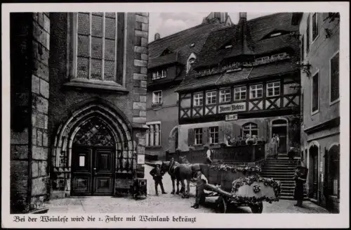 Ansichtskarte Meißen Vincenz Richter Weinkelterei und Ausschank 1953
