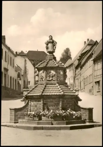 Ansichtskarte Kohren-Sahlis Töpferbrunnen 1975
