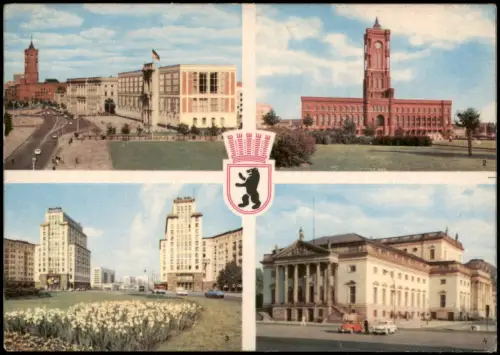 Friedrichshain-Berlin MB mit Staatsratsgebäude, Rathaus, Strausberger Plat 1967