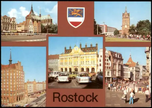 Rostock Ernst-Thälmann-Platz, Kröpeliner Tor Rathaus, Kröpeliner Straße 1981