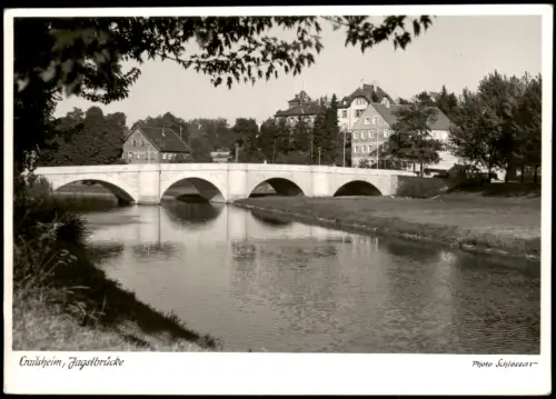 Ansichtskarte Crailsheim Jagstbrücke 1968