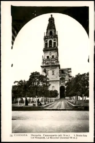 Postale Córdoba Mezquita-Catedral, Campanario (Glockenturm) 1930