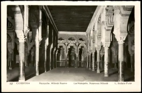 Postale Córdoba Mezquita-Catedral, Mihrab Nuevo 1930