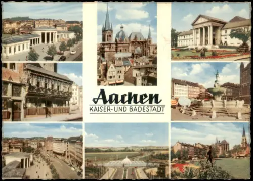 Ansichtskarte Aachen Mehrbildkarte Aachen - Kaiser- und Badestadt 1959