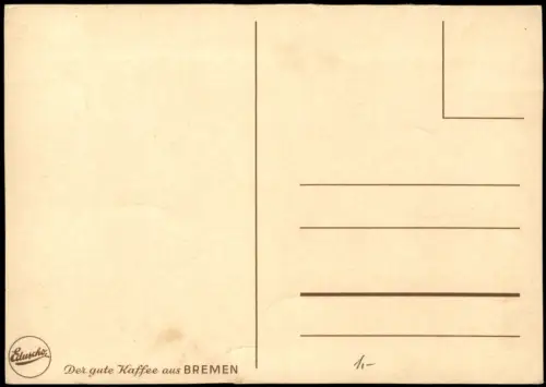 Ansichtskarte Bremen Marktplatz mit Rathaus und Roland-Statue 1955