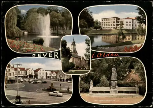 Ansichtskarte Jever Stadtteilansichten 1963