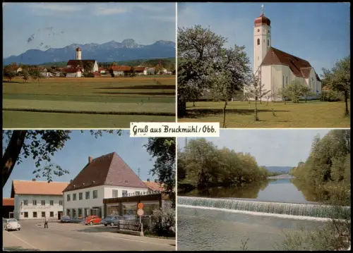 Ansichtskarte Bruckmühl 4 Bild Stadtansichten 1968